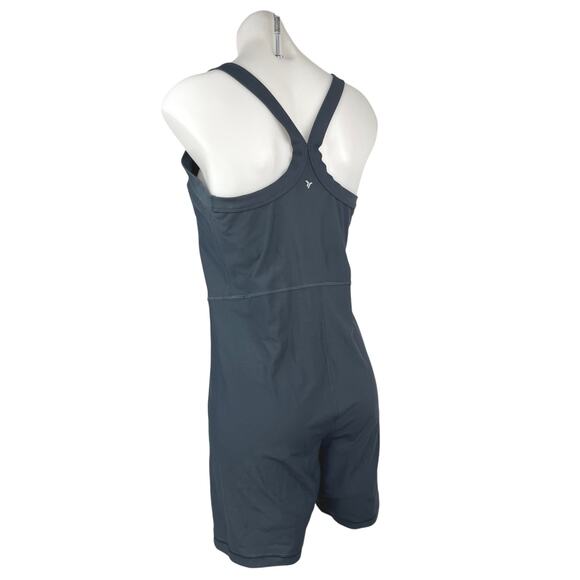 Old Navy Active Powersoft Black V-neck Racerback Bodysuit Jumpsuit Romper Size L - Picture 2 of 4